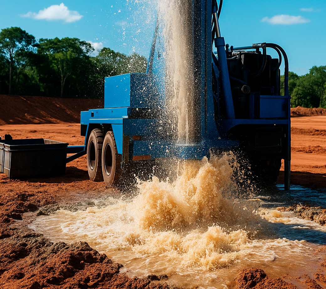 Perfuração de poços artesianos